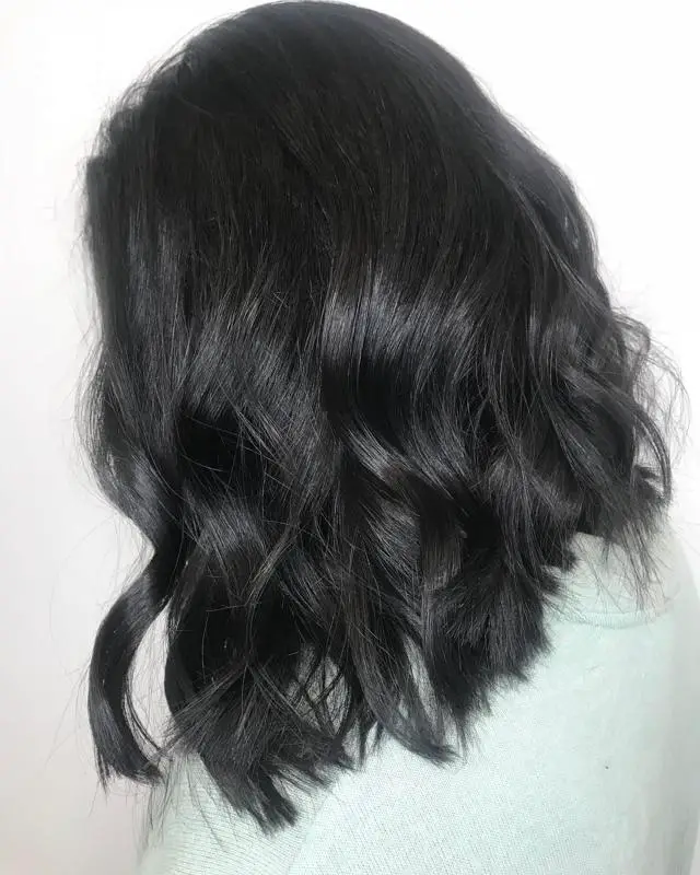 Dark, Long A-Line Bob Hairstyle 1