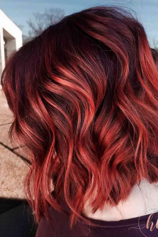 70+ Red Hairstyle With Highlights, Lowlights and Balayage (2023 Update) 19 Dark Red Hair With Lowlights 1