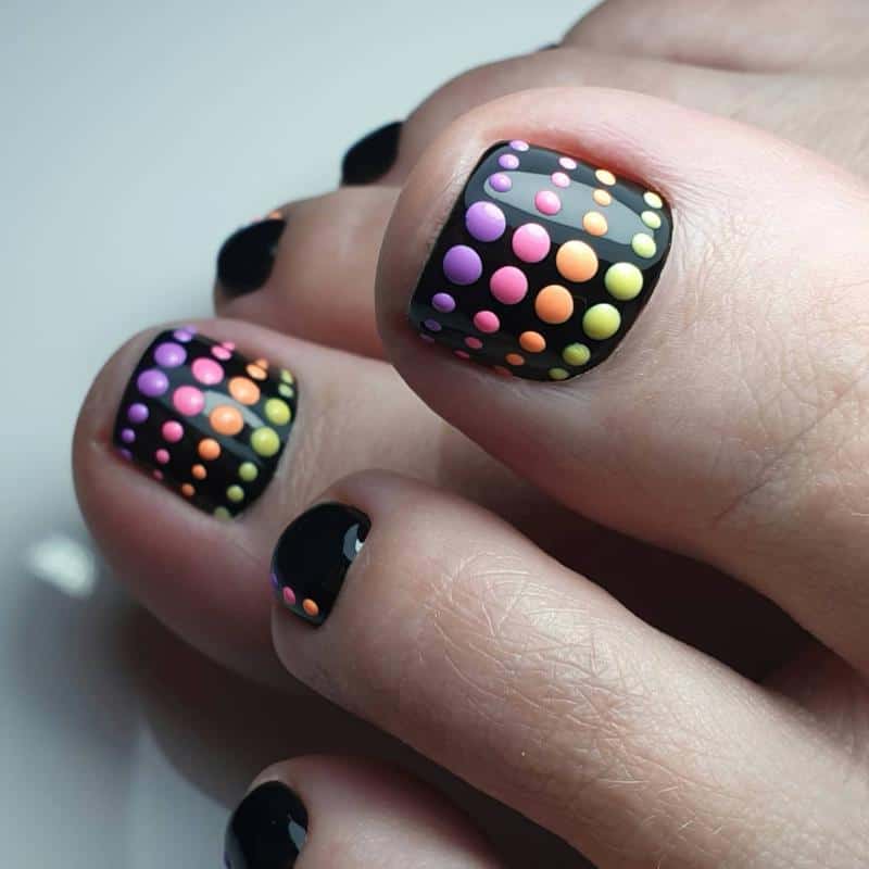 30 Magnificent Toe Nail Designs for Your Ideal Look (2023 Update) 24 Dotticure Patern Toe Nails Design