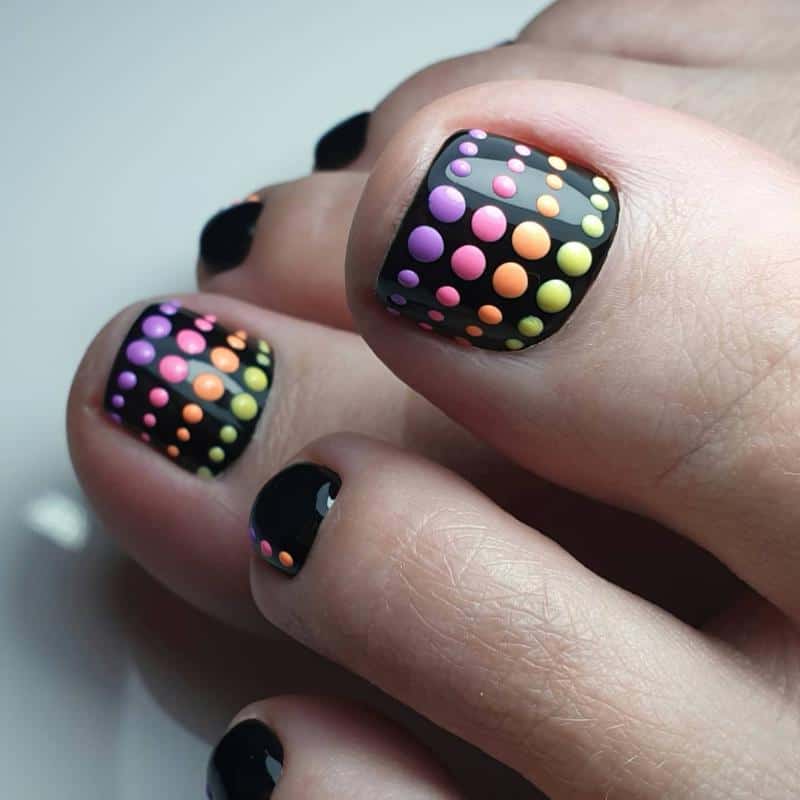 Dotticure Patern Toe Nails Design