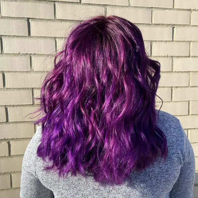 40+ Amazing Purple Highlights On Black Hair Ideas (2023 Update) 42 Electric Purple Highlights 3
