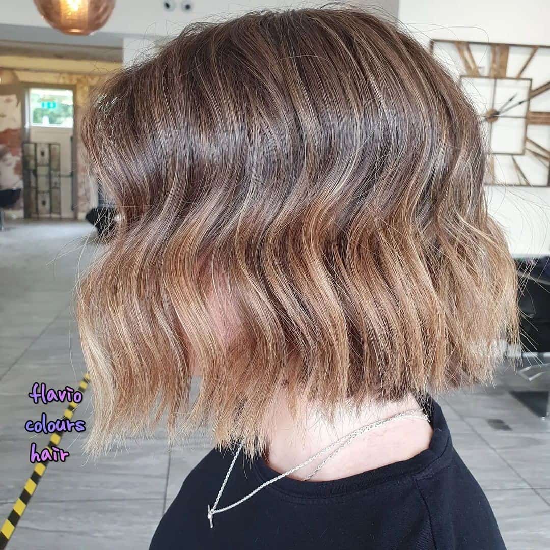 Top 40 Gorgeous Colored Bob Hairstyles (2023 Update) 18 Elegant Color Bob Hairstyle Wavy Idea