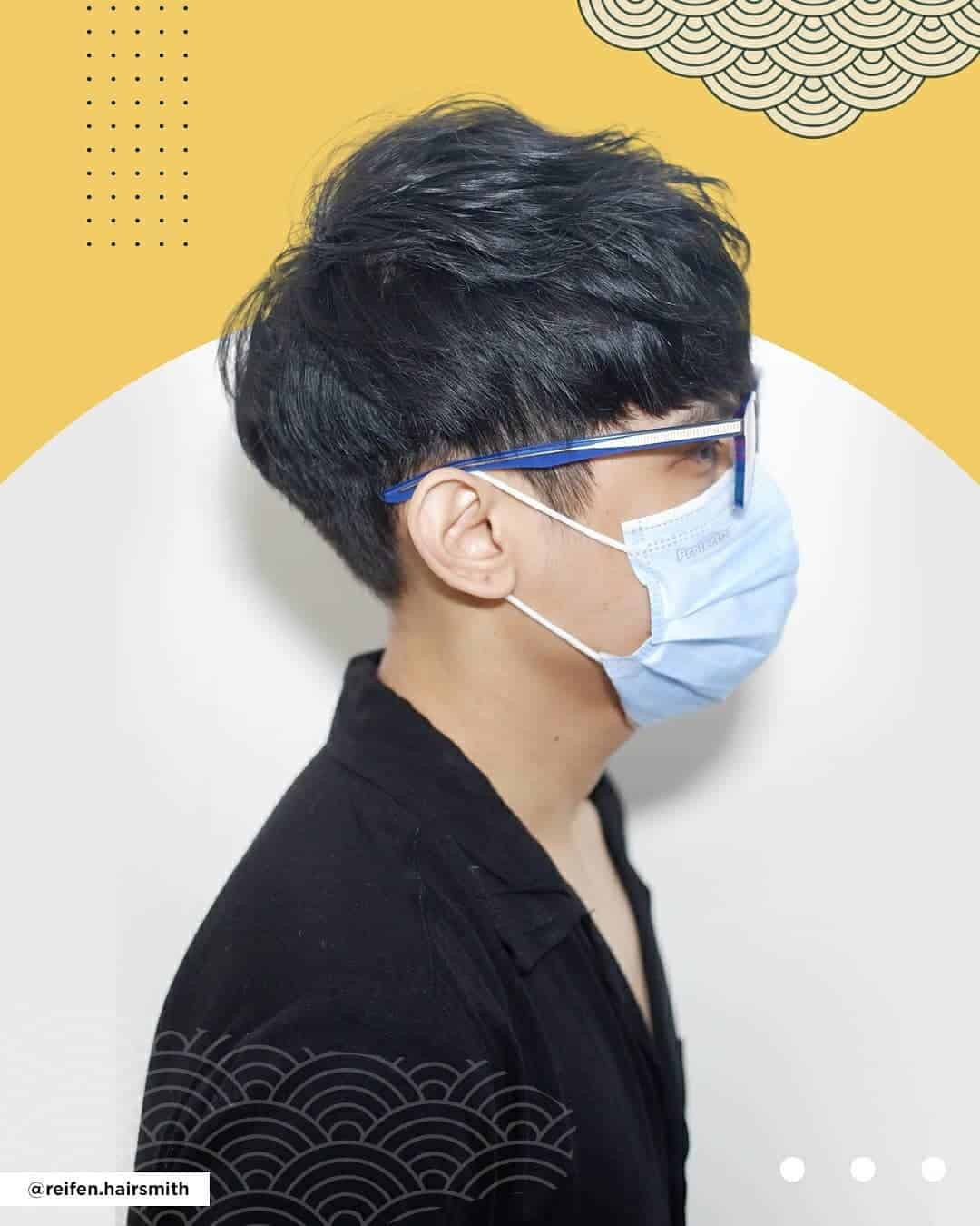 Most Stylish Two-Block Haircut Designs: Creative Advice For Trendy Men 5 Extended Fringe KPop Hairstyle 2