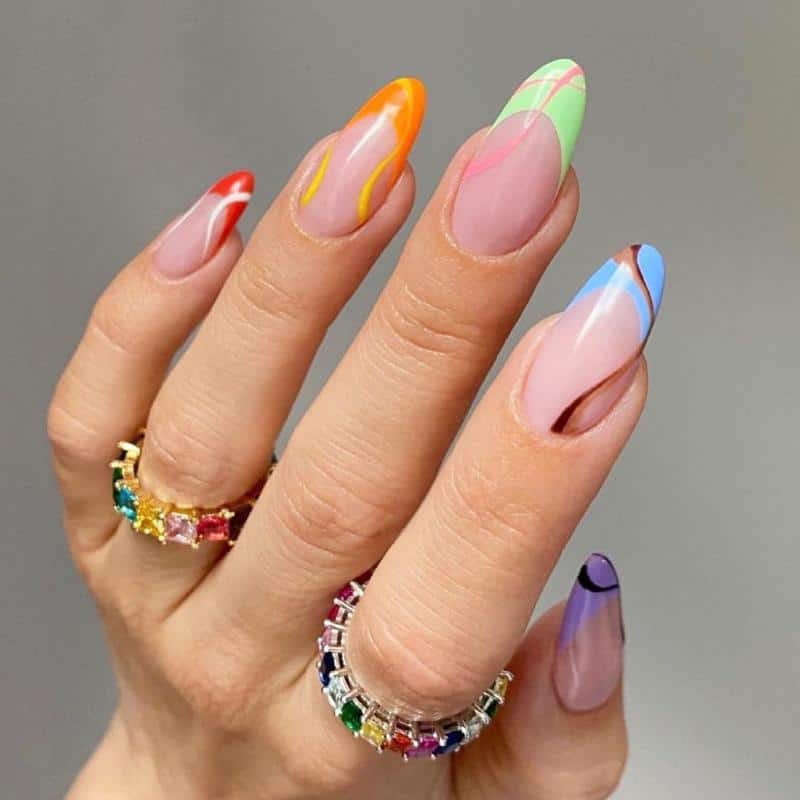 60 Elegant French Tip Nail For A Super Trendy Manicure (2023 Update) 44 French Nail Tip with Elements 3