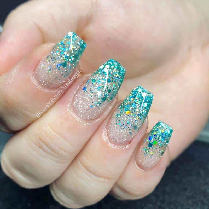 60 Elegant French Tip Nail For A Super Trendy Manicure (2023 Update) 33 Glitter French Nails 2