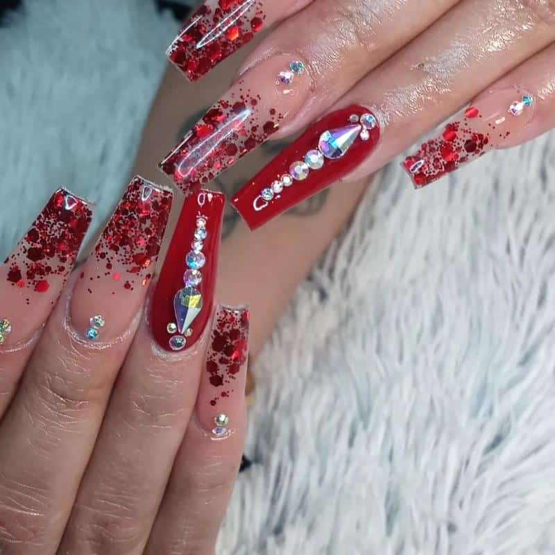 60 Elegant French Tip Nail For A Super Trendy Manicure (2023 Update) 36 Glitter French Nails 5