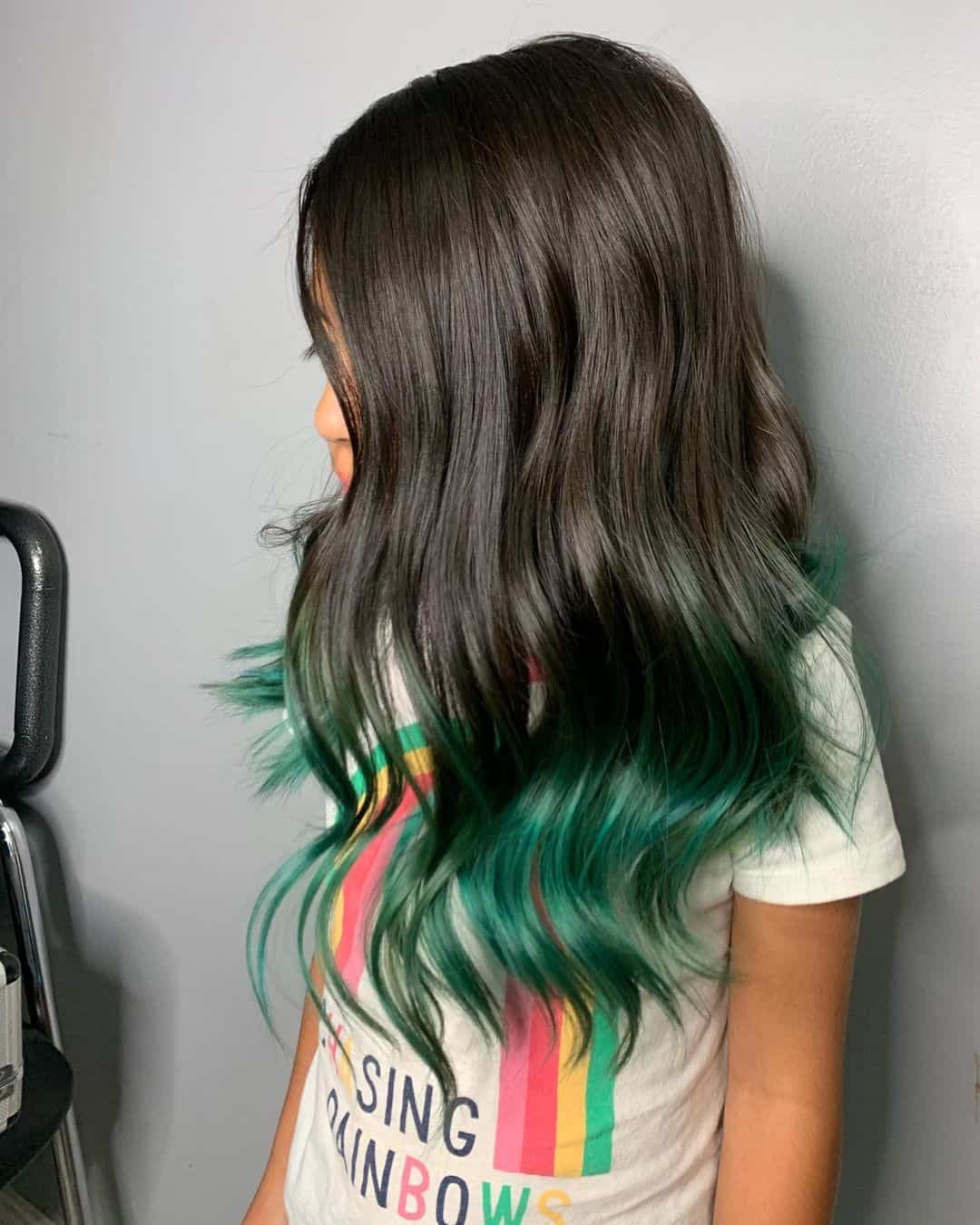 Green Ombre Hairstyle 
