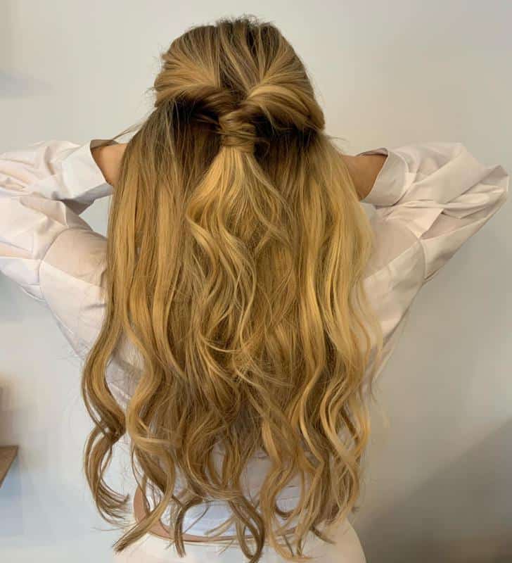 60 Half-Up Half-Down Hairstyles You’ll Fall in Love with (2023 Update) 55 Hair Knot Half-Up, Half-Down 4
