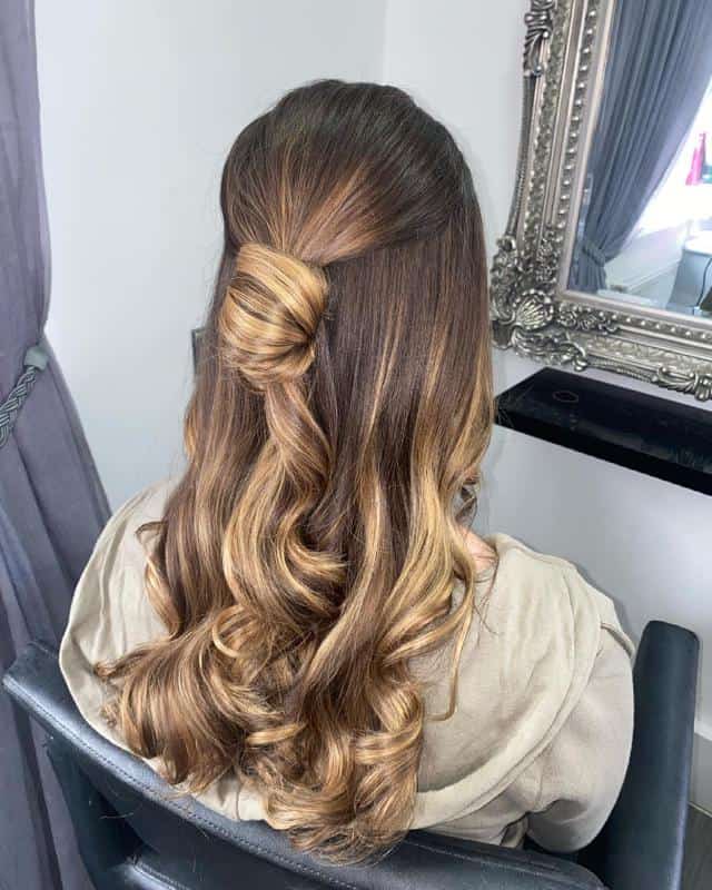 60 Half-Up Half-Down Hairstyles You’ll Fall in Love with (2023 Update) 56 Hair Knot Half-Up, Half-Down 5