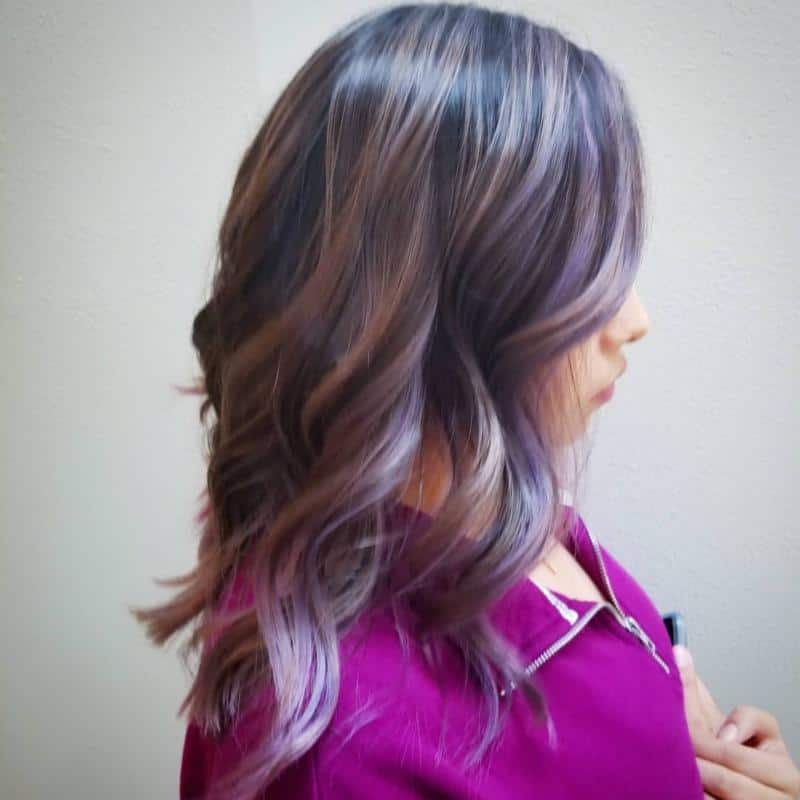 40+ Amazing Purple Highlights On Black Hair Ideas (2023 Update) 21 Lavender Highlights On Black Hair 2