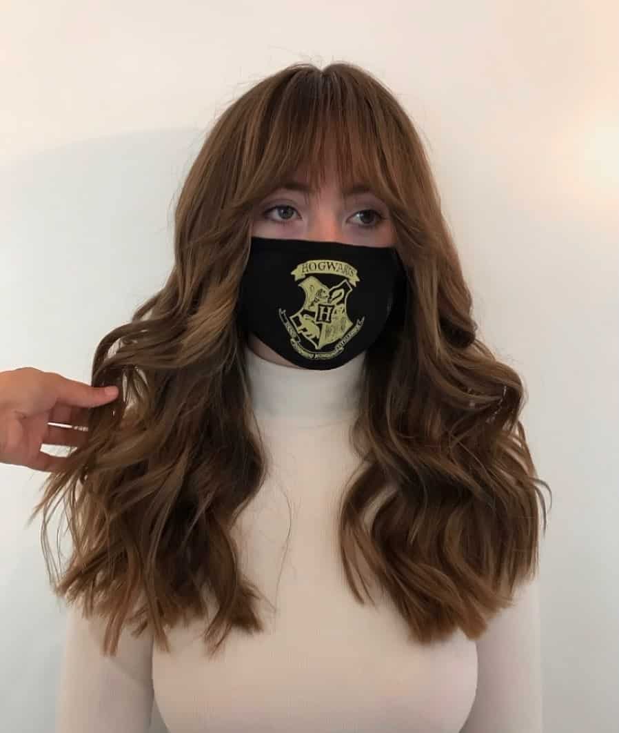 Top 32 Unique Fringe Hairdos for Women: Different Hair Length And Colors (2023 Update) 28 Long Brown Fringe Hairstyle Look