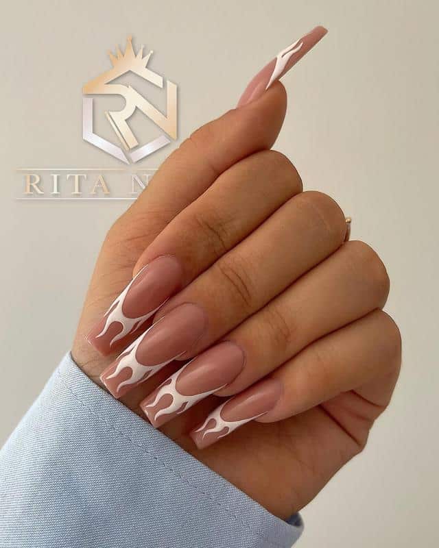 Long French Nail Tip 1