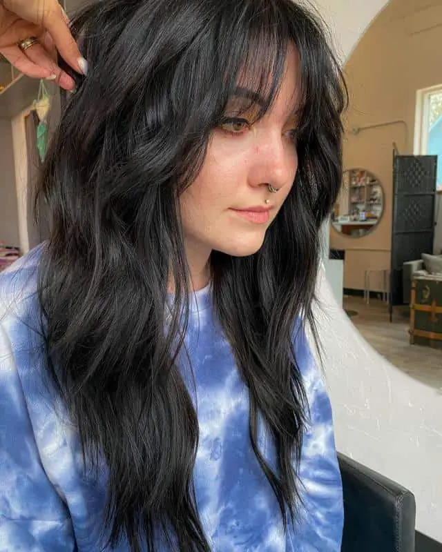 30+ Low Maintenance Haircuts for Thick Hair (2023 Update) 14 Long Shag Haircut for Thick Hair