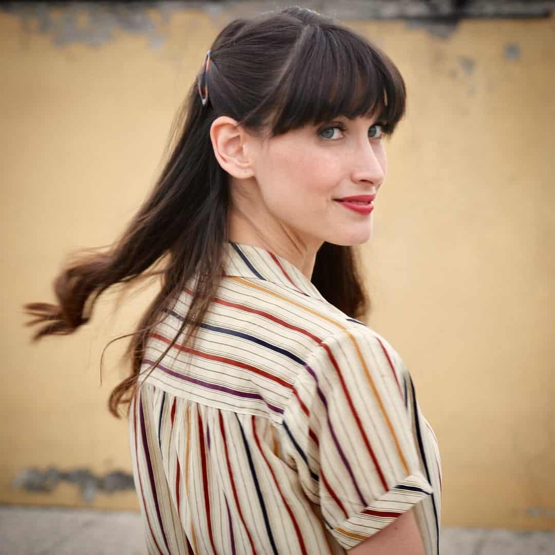 Top 32 Unique Fringe Hairdos for Women: Different Hair Length And Colors (2023 Update) 14 Long Side Fringe Hairstyle
