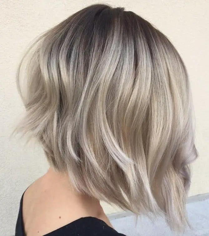 Magnificent Platinum A-Line Bob Hairstyle 2