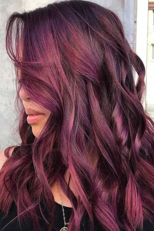 70+ Red Hairstyle With Highlights, Lowlights and Balayage (2023 Update) 42 Mahogany Red Highlights 1