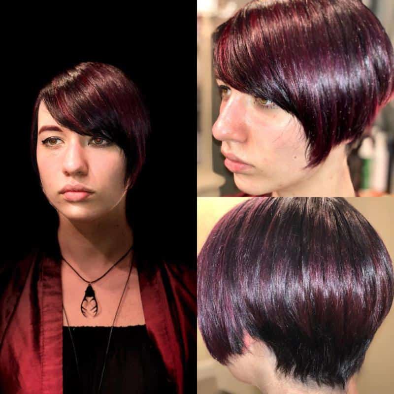 Hair Color Chart: Matching Hair Colors to Your Skin Tone (2023 Update) 42 Maroon Black