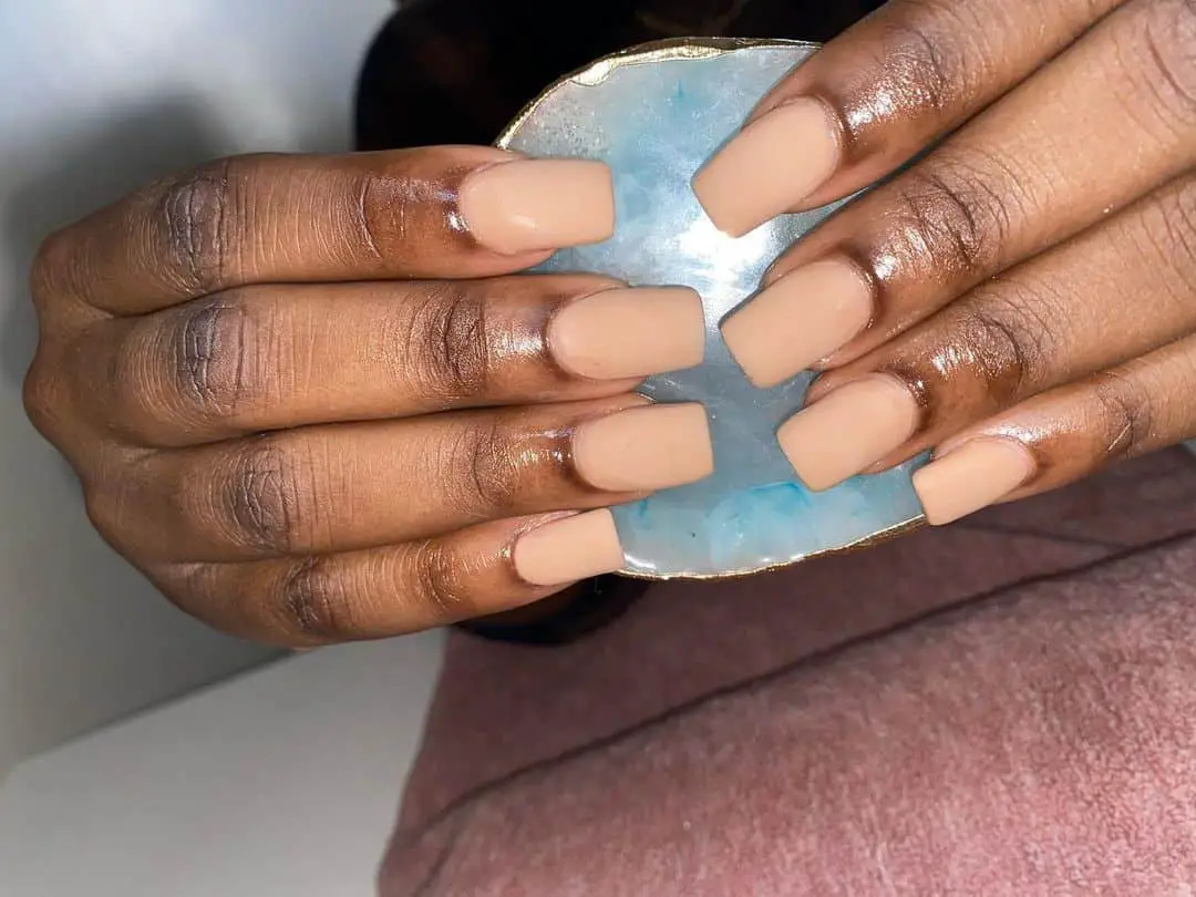 Nude Matte Nail Design 