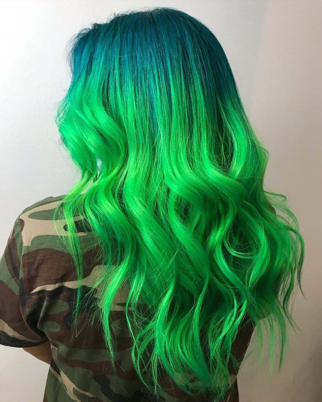 Ombre Hair Colors Green Hue 