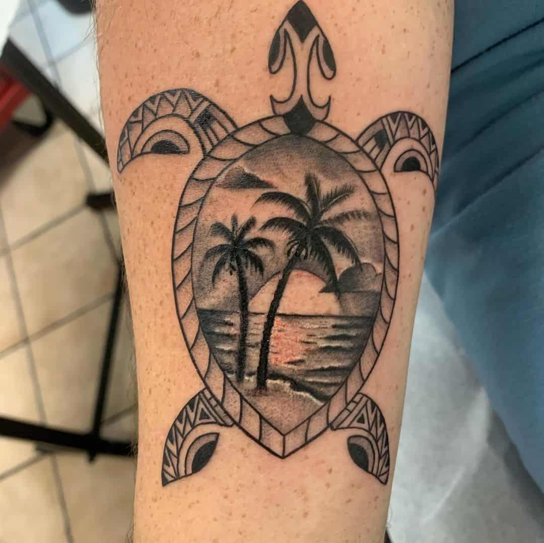 Polynesian Sea Turtle Tattoo