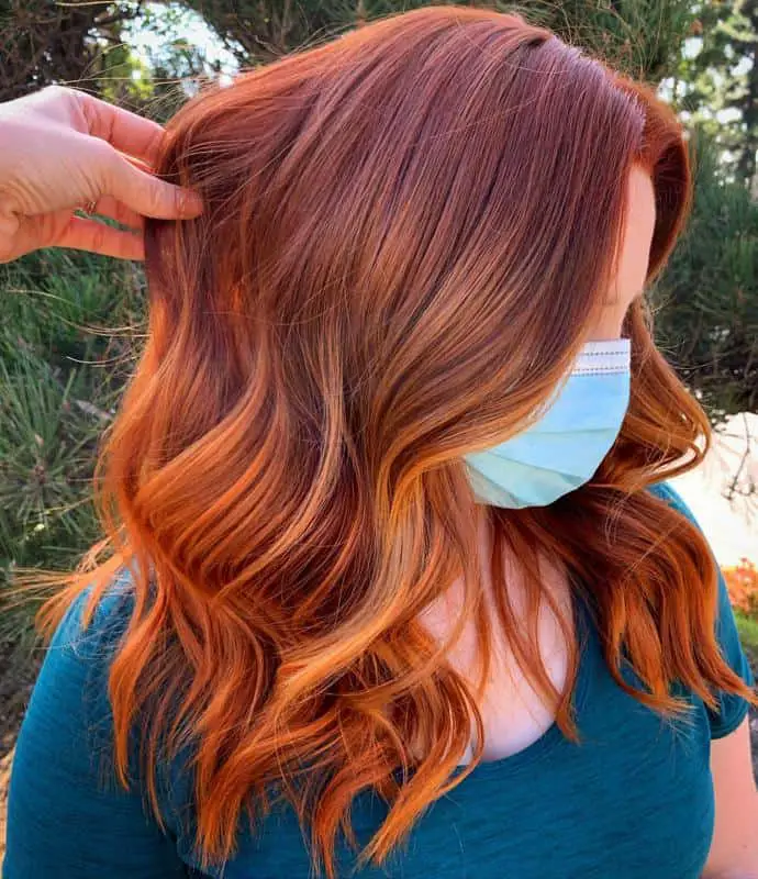 70+ Red Hairstyle With Highlights, Lowlights and Balayage (2023 Update) 26 Pumpkin Spice Latte Hairstyle 3