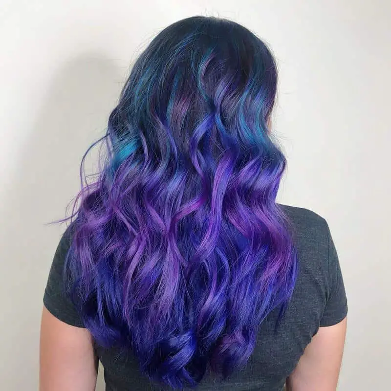 40+ Amazing Purple Highlights On Black Hair Ideas (2023 Update) 33 Purple Mermaid Hair 2