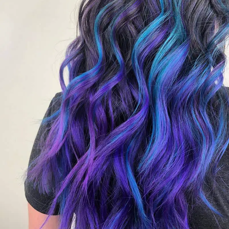 40+ Amazing Purple Highlights On Black Hair Ideas (2023 Update) 34 Purple Mermaid Hair 3