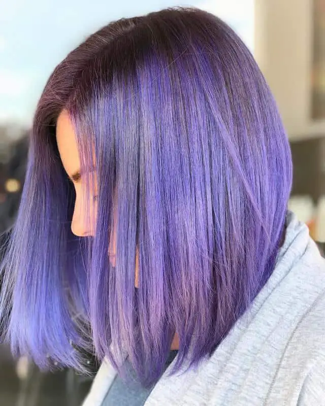 Purple Dreams A-Line Bob Hairstyle 1
