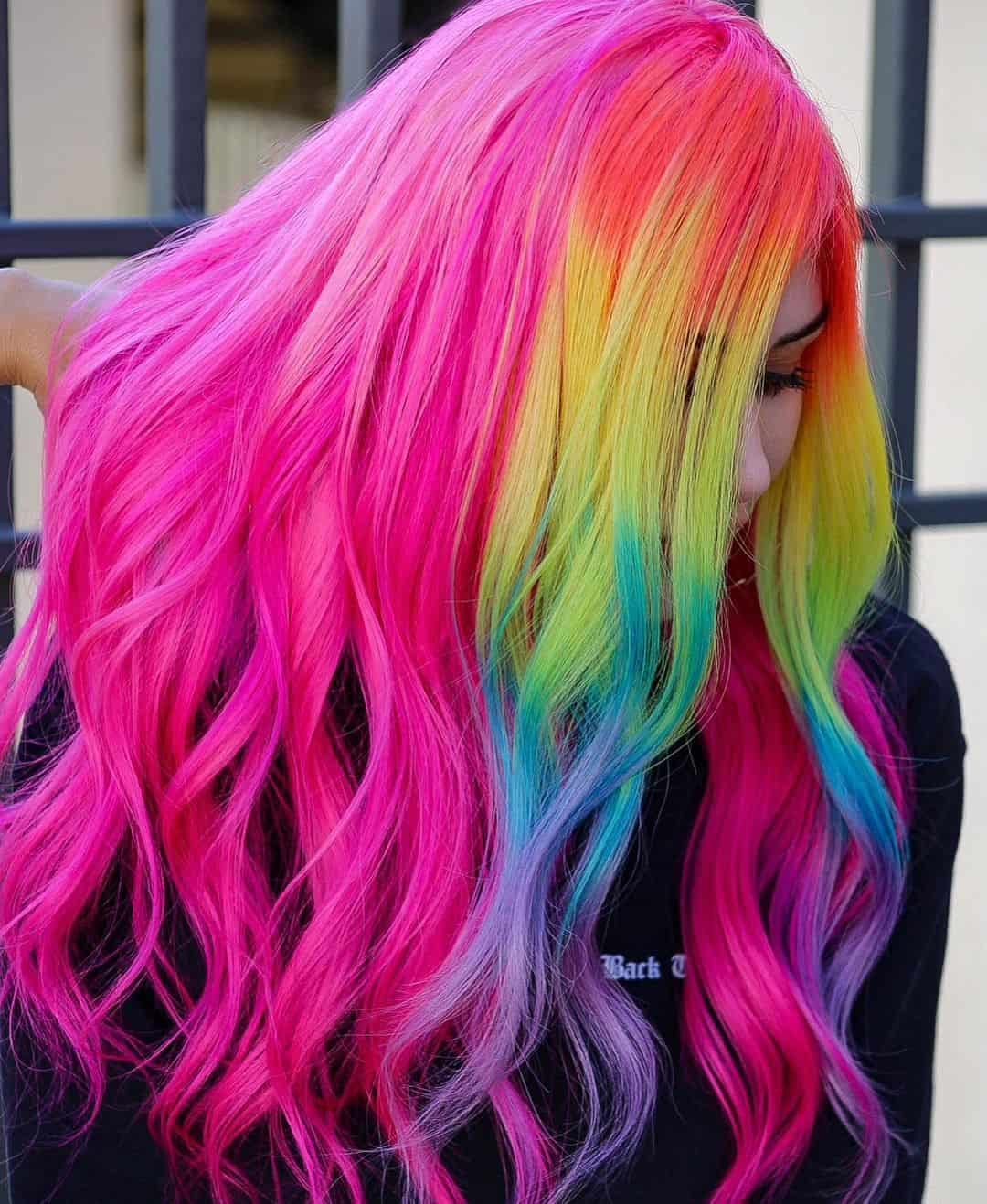 Rainbow Colored Hairdo 