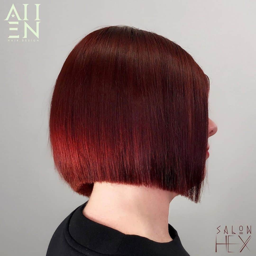 Top 40 Gorgeous Colored Bob Hairstyles (2023 Update) 37 Red & Auburn Color Bob