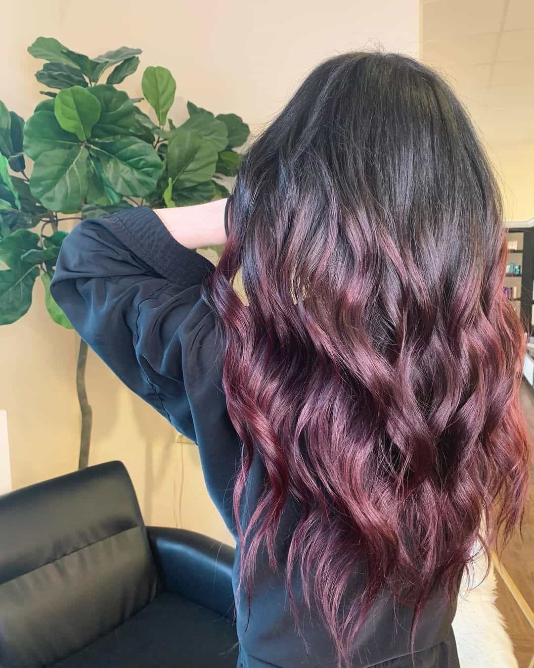 Red Copper Ombre Hairdo 