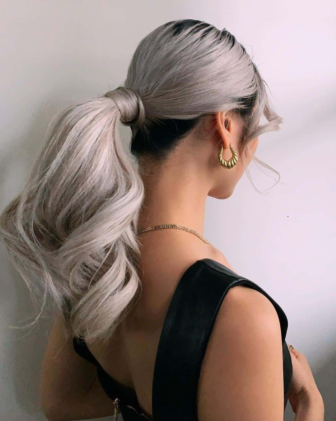 Retro Silver Pony Look For Small Foreheads