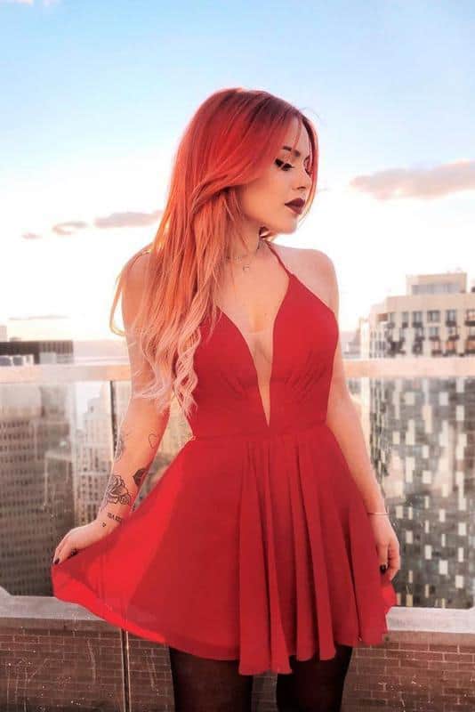 70+ Red Hairstyle With Highlights, Lowlights and Balayage (2023 Update) 32 Romantic Red Balayage 1