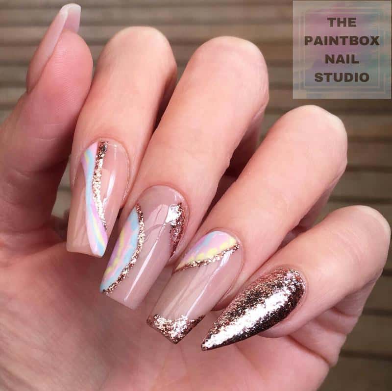 Rose Gold Gel Nails 2