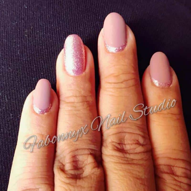 Rose Gold Matte Nails 2