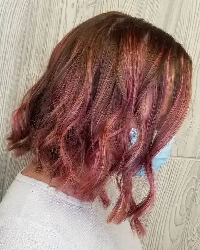 70+ Red Hairstyle With Highlights, Lowlights and Balayage (2023 Update) 15 Rose Gold Highlights 2