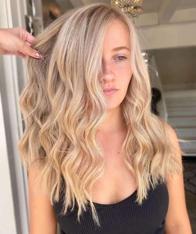 Hair Color Chart: Matching Hair Colors to Your Skin Tone (2023 Update) 12 Sandy Blonde