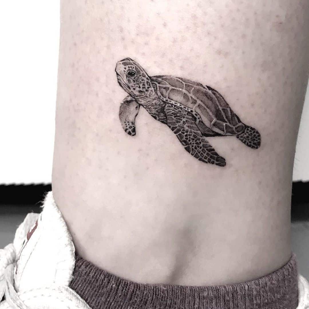 Sea Turtle Tattoo Simple