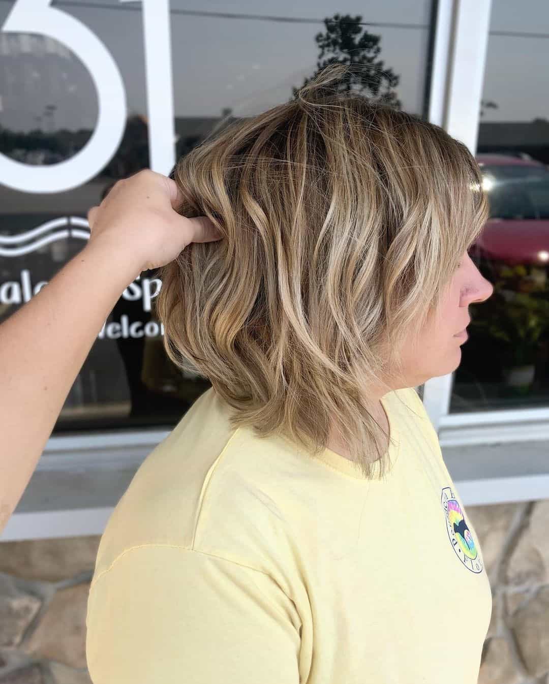 Top 40 Gorgeous Colored Bob Hairstyles (2023 Update) 6 Shaggy & Wavy Color Bob Blonde Hair
