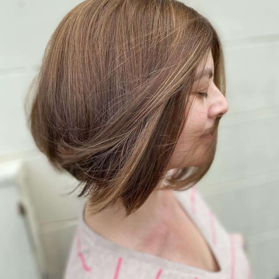 Short Brown Color Bob Hair Idea 