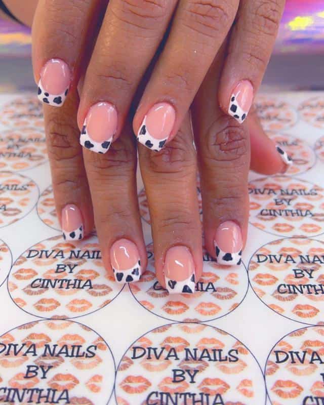 Short French Nail Tip Designs 2