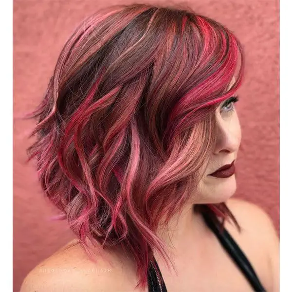 Short Red Hair With Highlights 1