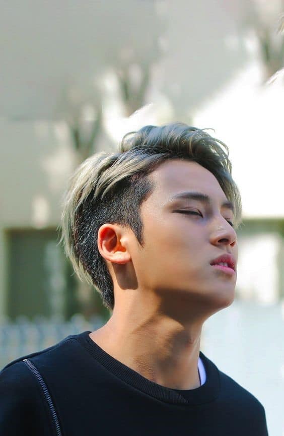 Most Stylish Two-Block Haircut Designs: Creative Advice For Trendy Men 8 Silver KPop Hairstyles For Men 1