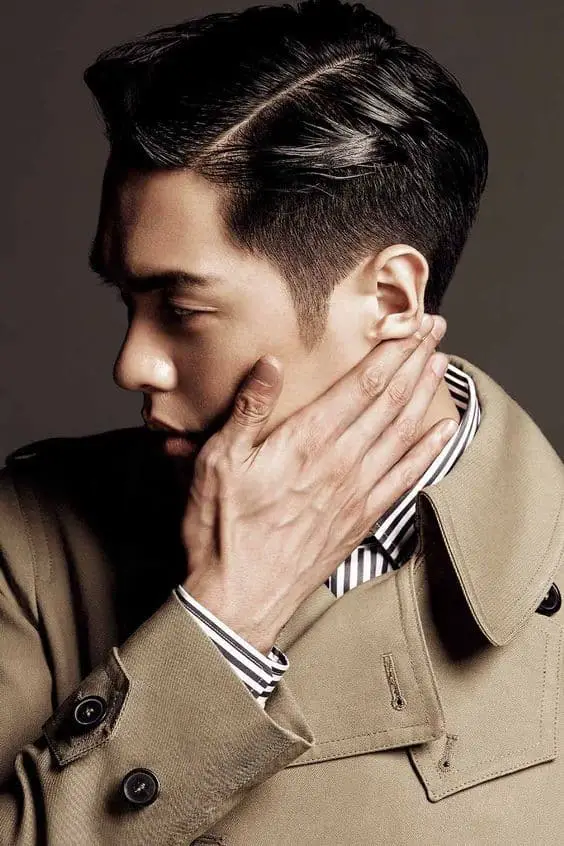 Most Stylish Two-Block Haircut Designs: Creative Advice For Trendy Men 3 Slicked Back Blocked Hair Cut 2