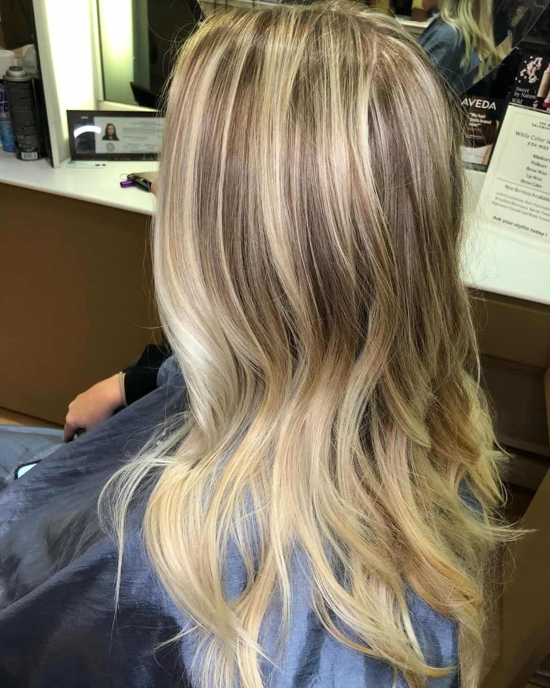 Soft Waves Blonde Shade Lowlights