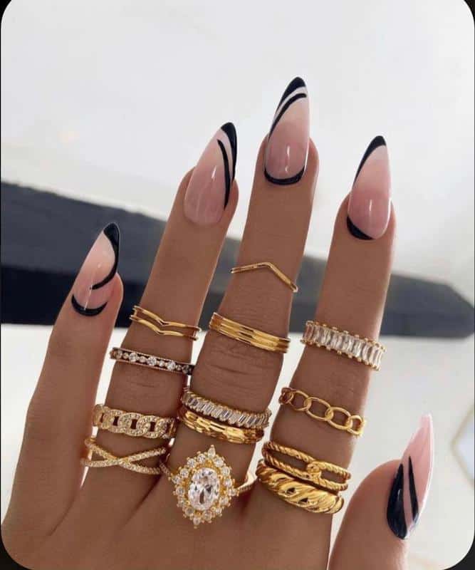 60 Elegant French Tip Nail For A Super Trendy Manicure (2023 Update) 53 Stiletto French Nail 2