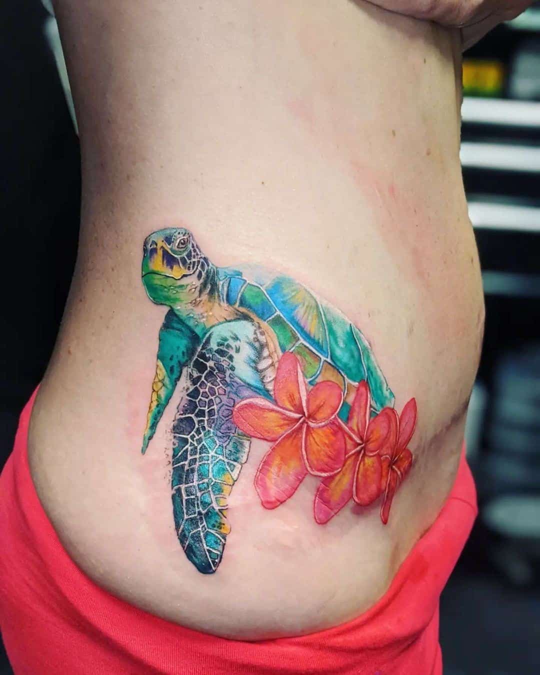 Stomach Sea Turtle Tattoo 1