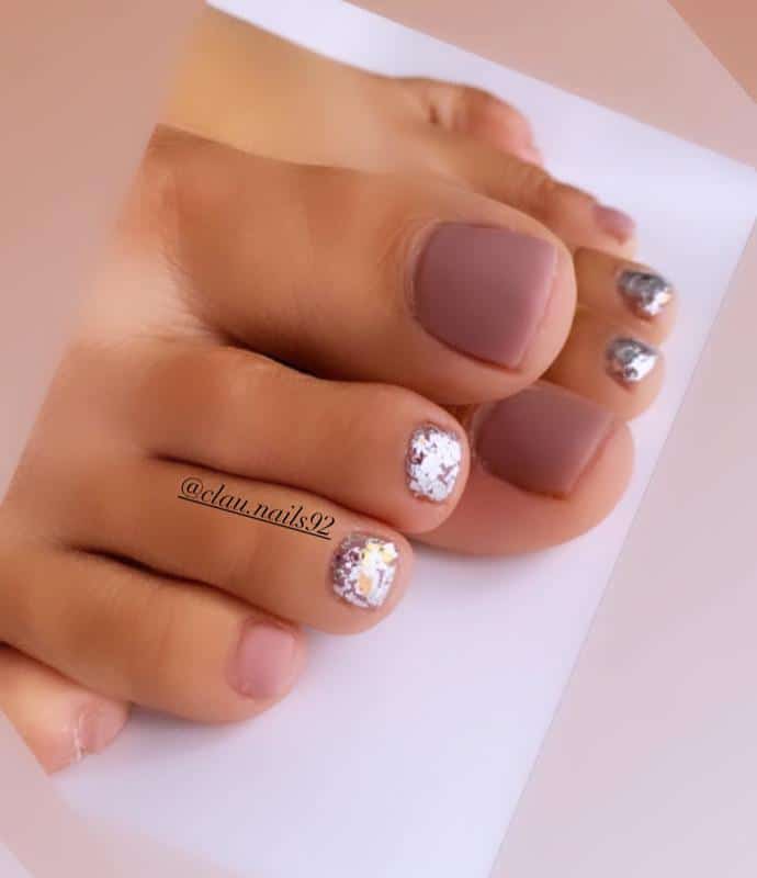 Toe Nails Matte Designs
