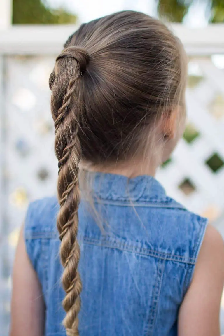 Twist Wrap Ponytail For Little Girls 1