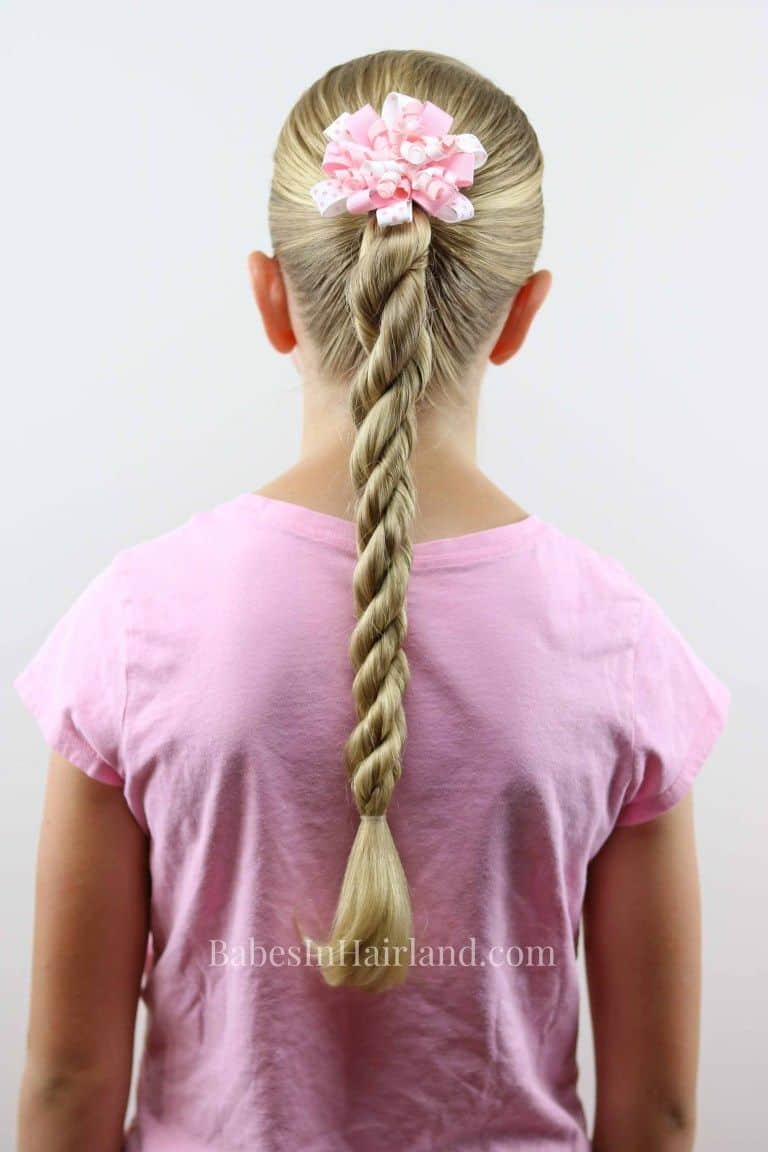 Twist Wrap Ponytail For Little Girls 2